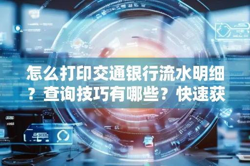 怎么打印交通银行流水明细?查询技巧有哪些?快速获取攻略